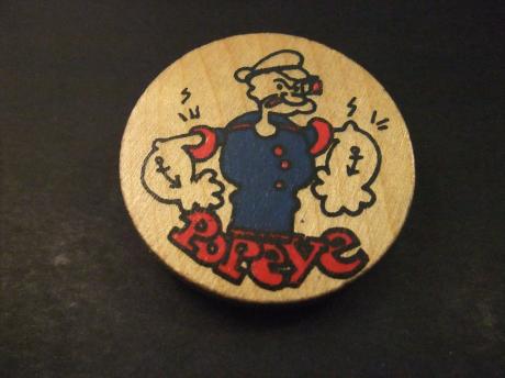 Popeye strip- en tekenfilmfiguur, ( van hout)